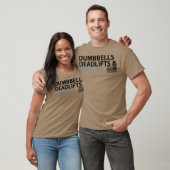 Dumbbells Deadliften en Dapers Fun Gym Dads T-shirt (Unisex)