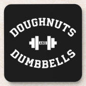 Dumbbells en donuts - Grappige Gym Workout Bier Onderzetter (Voorkant)