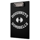 Dumbbells en donuts - Grappige Gym Workout Klembord (Links)