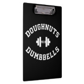 Dumbbells en donuts - Grappige Gym Workout Klembord (Rechts)