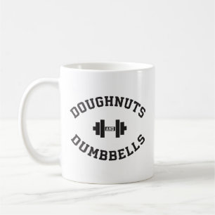 Dumbbells en donuts - Grappige Gym Workout Koffiemok