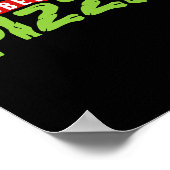 Dumbbells En Pizza Grappige Cute Turtle Thema Gym Poster (Hoek)