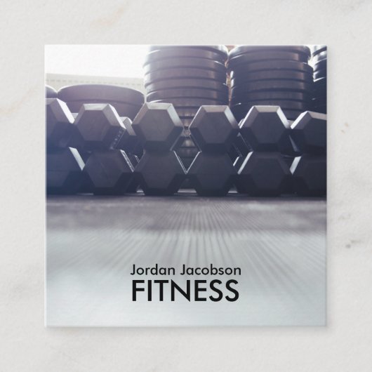Dumbbells Fitness Visitekaartjes (Voorkant)