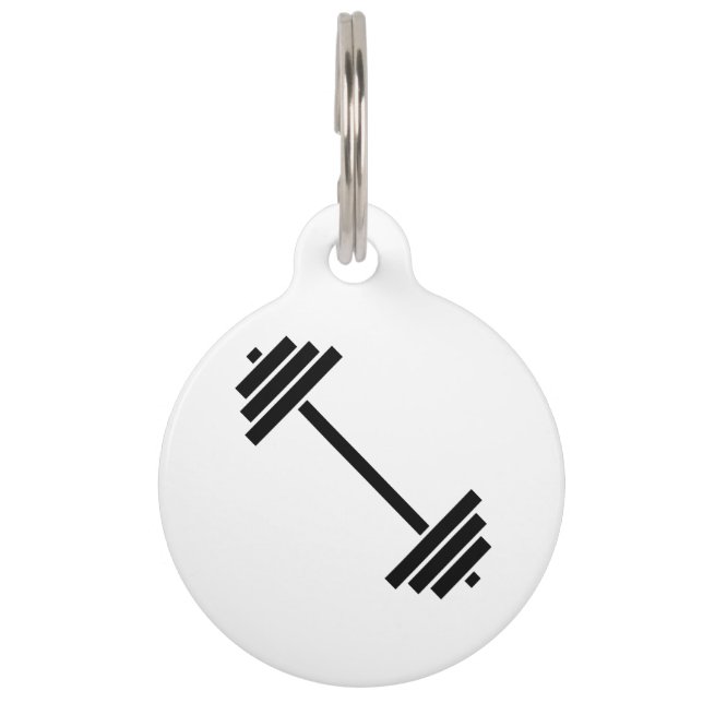 Dumbbells Huisdierpenning (Voorkant)