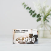 Dumbbells in de Gym | fitness - oefening Visitekaartje (Staand voorkant)