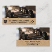 Dumbbells in de gym | geschiktheid visitekaartje (Voorkant / Achterkant)