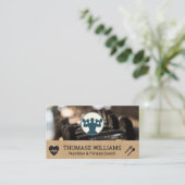 Dumbbells in de Gym | Logo van het werkresultaat Visitekaartje (Staand voorkant)