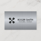 Dumbbells | Metalen achtergrond Visitekaartje (Voorkant)