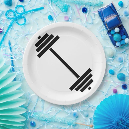 Dumbbells Papieren Bordje (Feest)