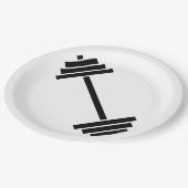 Dumbbells Papieren Bordje (Gekanteld)