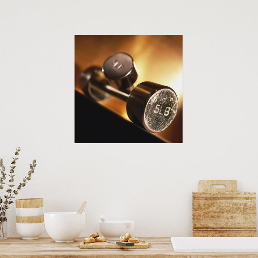 Dumbbells Poster (Keuken)