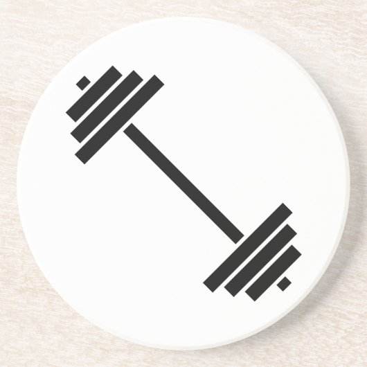 Dumbbells Zandsteen Onderzetter (Voorkant)