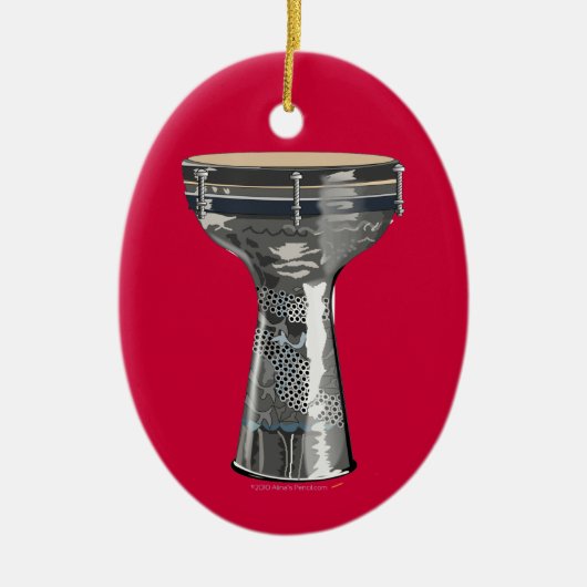 Dumbek Doumbek Darbuka Darabuka Drum Custom Keramisch Ornament (Voorkant)