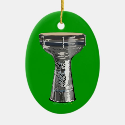 Dumbek Doumbek Darbuka Drum Green Ornament (Voorkant)