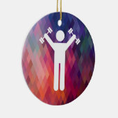Dumbell Exercises Sign Keramisch Ornament (Rechts)