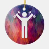 Dumbell Exercises Sign Keramisch Ornament (Voorkant)