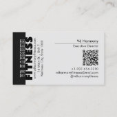 Dumbells Fitness Zwart Wit Visitekaartje (Achterkant)