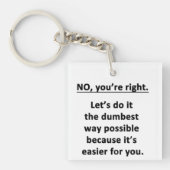 Dumbest Way Sleutelhanger (Voorkant)