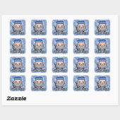 Dumbledore Cartoon Karakter Kunst Vierkante Sticker (Vel)