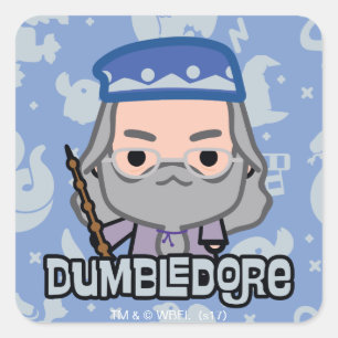 Dumbledore Cartoon Karakter Kunst Vierkante Sticker