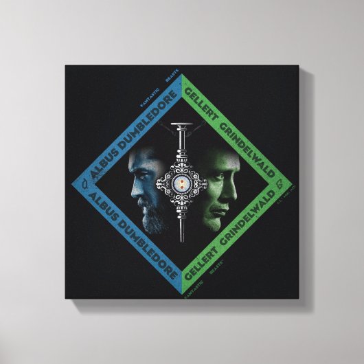 Dumbledore en Grindlewald Bloedtropie Grafisch Canvas Afdruk (Voorkant)