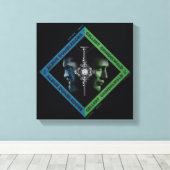 Dumbledore en Grindlewald Bloedtropie Grafisch Canvas Afdruk (Insitu (Houten vloer))