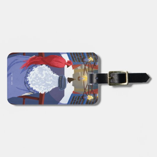 Dumbledore & Fawkes op Balcony Bagagelabel (Voorkant horizontaal)