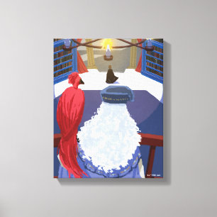 Dumbledore & Fawkes op Balcony Canvas Afdruk
