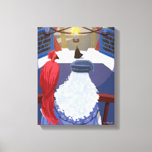 Dumbledore & Fawkes op Balcony Canvas Afdruk (Voorkant)