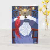 Dumbledore & Fawkes op Balcony Kaart (Gele Bloem)