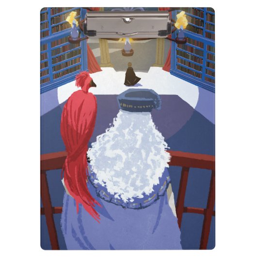 Dumbledore & Fawkes op Balcony Klembord (Voorkant)