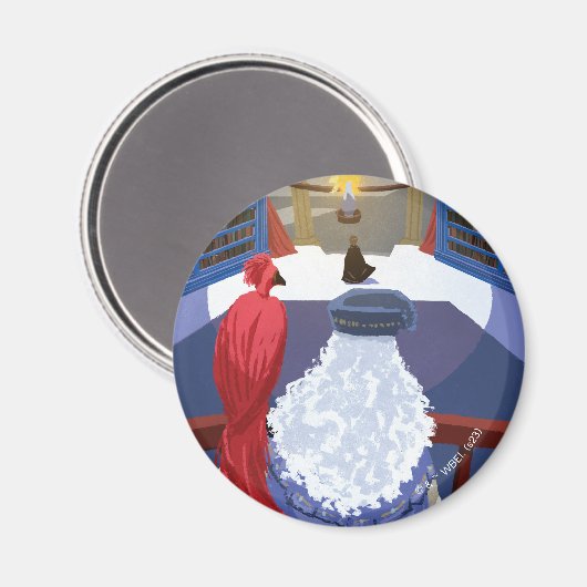 Dumbledore & Fawkes op Balcony Magneet (Voorkant / Achterkant)