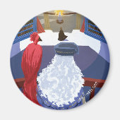 Dumbledore & Fawkes op Balcony Magneet (Voorkant)