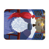 Dumbledore & Fawkes op Balcony Magneet (Horizontaal)