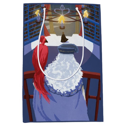 Dumbledore & Fawkes op Balcony Medium Cadeauzakje (Voorkant)