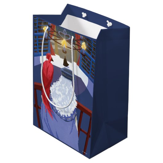 Dumbledore & Fawkes op Balcony Medium Cadeauzakje (Achterkant Gekanteld)
