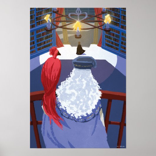 Dumbledore & Fawkes op Balcony Poster (Voorkant)