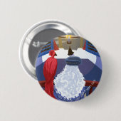 Dumbledore & Fawkes op Balcony Ronde Button 5,7 Cm (Voorkant /achterkant)