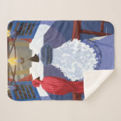 Dumbledore & Fawkes op Balcony Sherpa Deken (Voorkant (horizontaal))