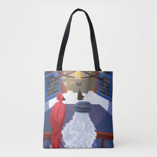 Dumbledore & Fawkes op Balcony Tote Bag (Voorkant)