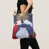 Dumbledore & Fawkes op Balcony Tote Bag (Dichtbij)