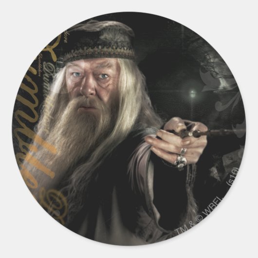 Dumbledore Script-Logo Ronde Sticker (Voorkant)