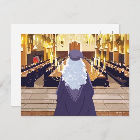 Dumbledore Speaking in Hogwarts Great Hall Briefkaart (Voorkant / Achterkant)