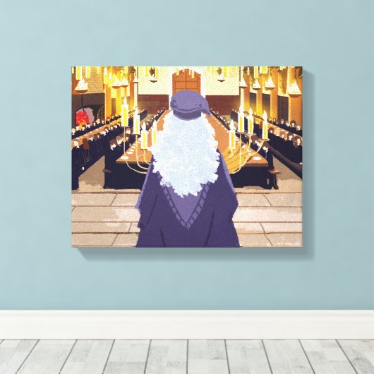 Dumbledore Speaking in Hogwarts Great Hall Canvas Afdruk (Insitu (Houten vloer))