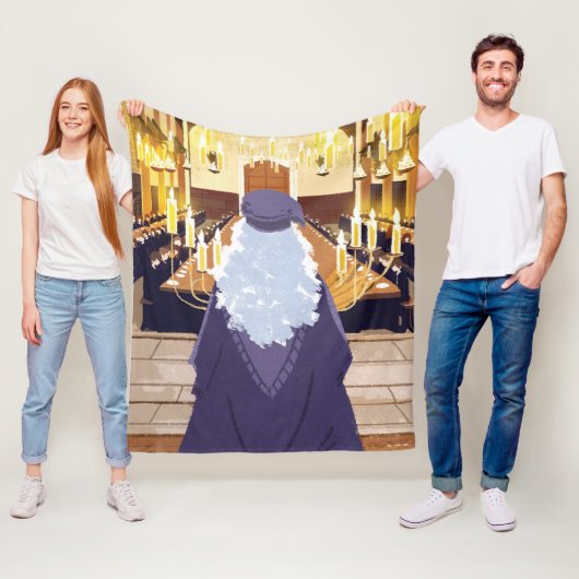 Dumbledore Speaking in Hogwarts Great Hall Fleece Deken (In situ)