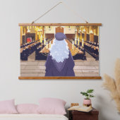 Dumbledore Speaking in Hogwarts Great Hall Hangend Wandkleed (Slaapkamer)