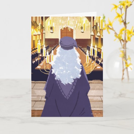 Dumbledore Speaking in Hogwarts Great Hall Kaart (Gele Bloem)