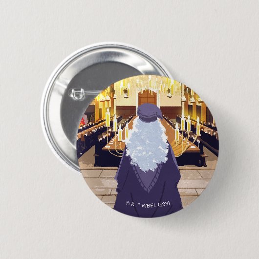 Dumbledore Speaking in Hogwarts Great Hall Ronde Button 5,7 Cm (Voorkant /achterkant)
