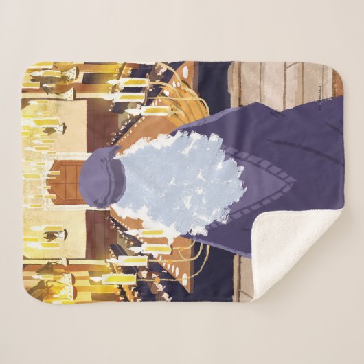 Dumbledore Speaking in Hogwarts Great Hall Sherpa Deken (Voorkant (horizontaal))