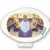 Dumbledore spreekt in de Grote Zaal van Hogwarts Sticker (Voorkant)